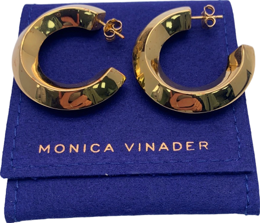 Monica Vinader Gold Nugget Hoop Earrings