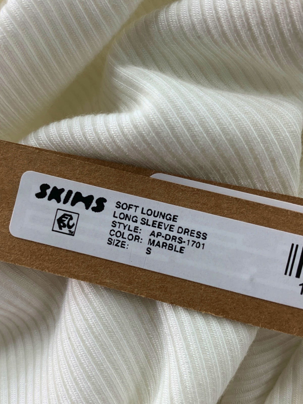 SKIMS Marble Soft Lounge Long Sleeve Dress UK S
