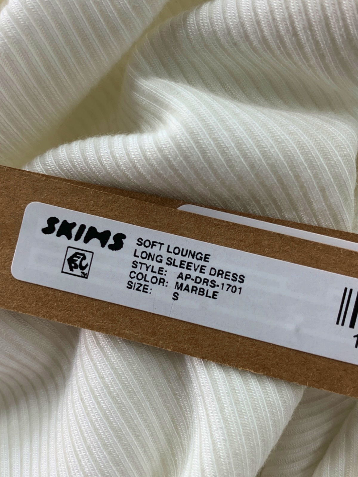 SKIMS Marble Soft Lounge Long Sleeve Dress UK S