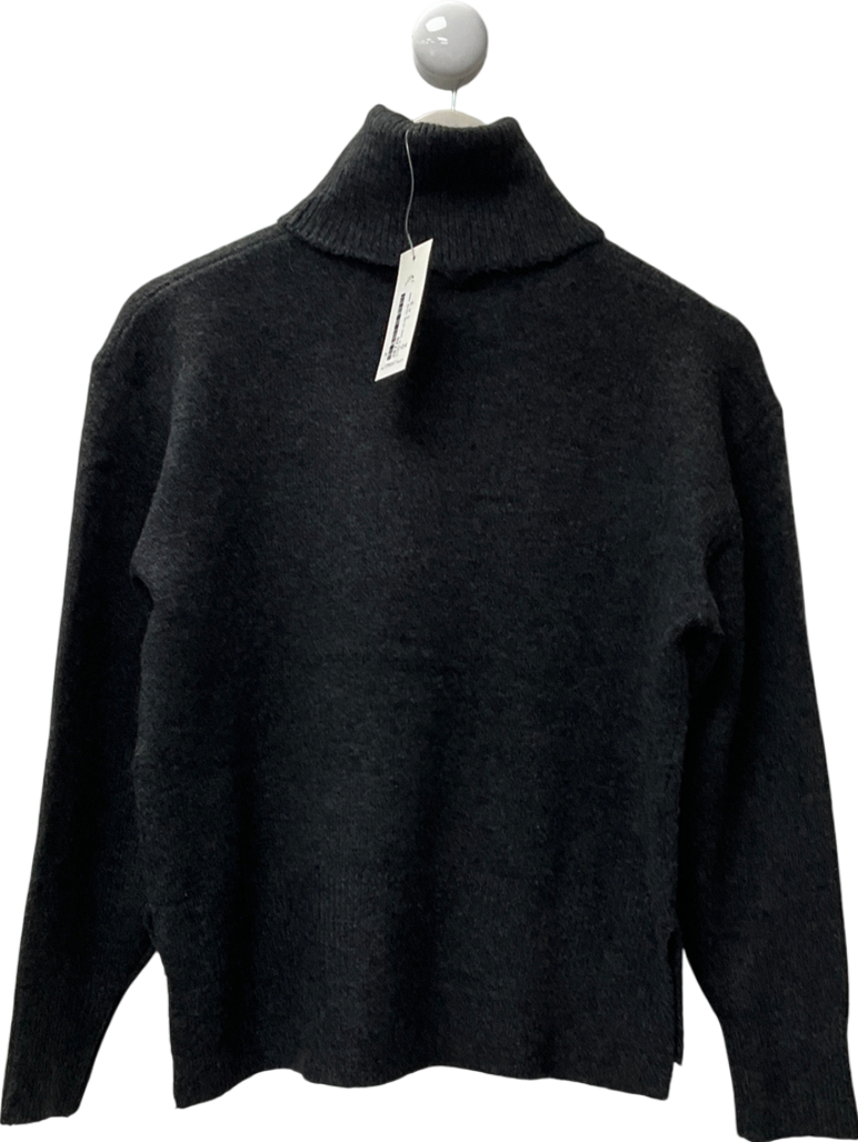 New Look Grey Roll Neck Step Hem Jumper UK S