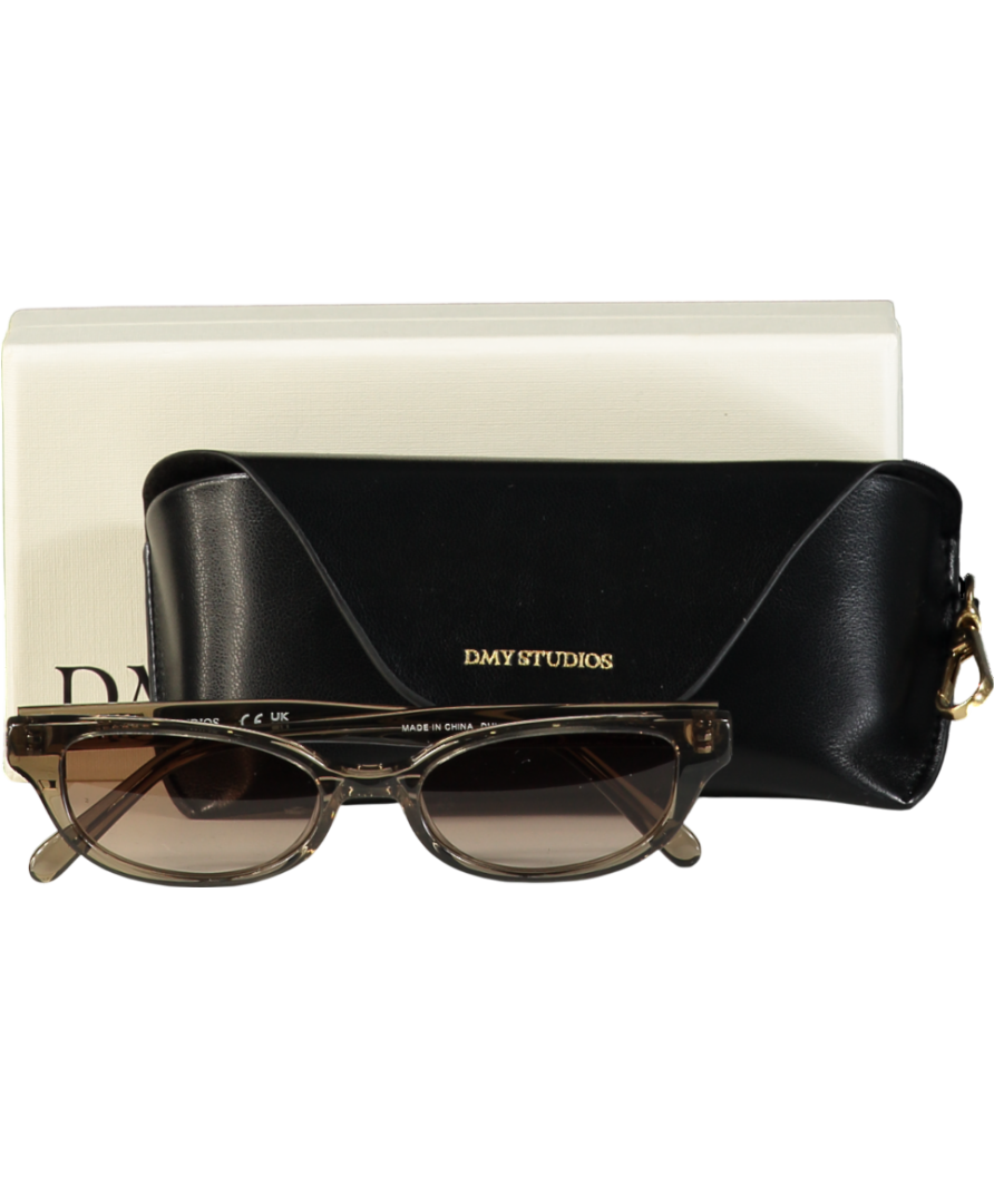 DMY STUDIOS Green Dmy Studios Romi Dmysun11to Transparent Olive Sunglasses In Case - As Seen On Gigi Hadid One Size