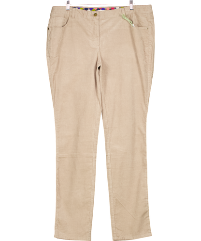 Boden Beige 5 Pocket Cord Slim Trousers UK 20 regular