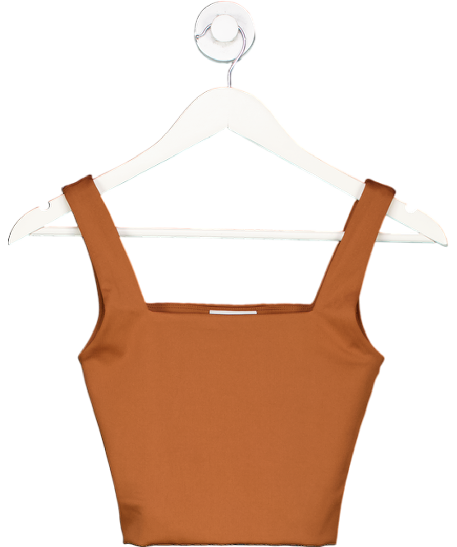 Klayd Brown Square Crop Tank UK S
