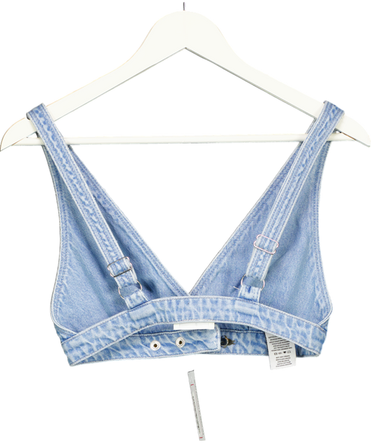 Lovers and Friends Blue Shae Denim Bralette Top UK XS