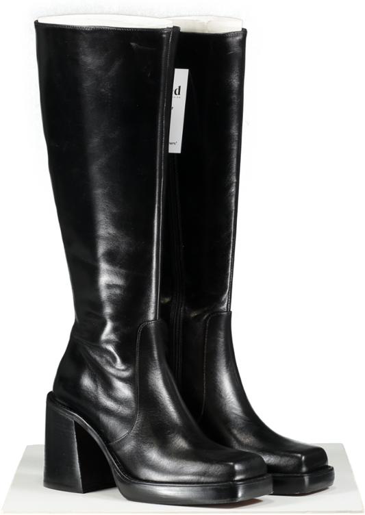 Jonak Black Bonbon Heeled Calf Boots UK 5 EU 38 👠