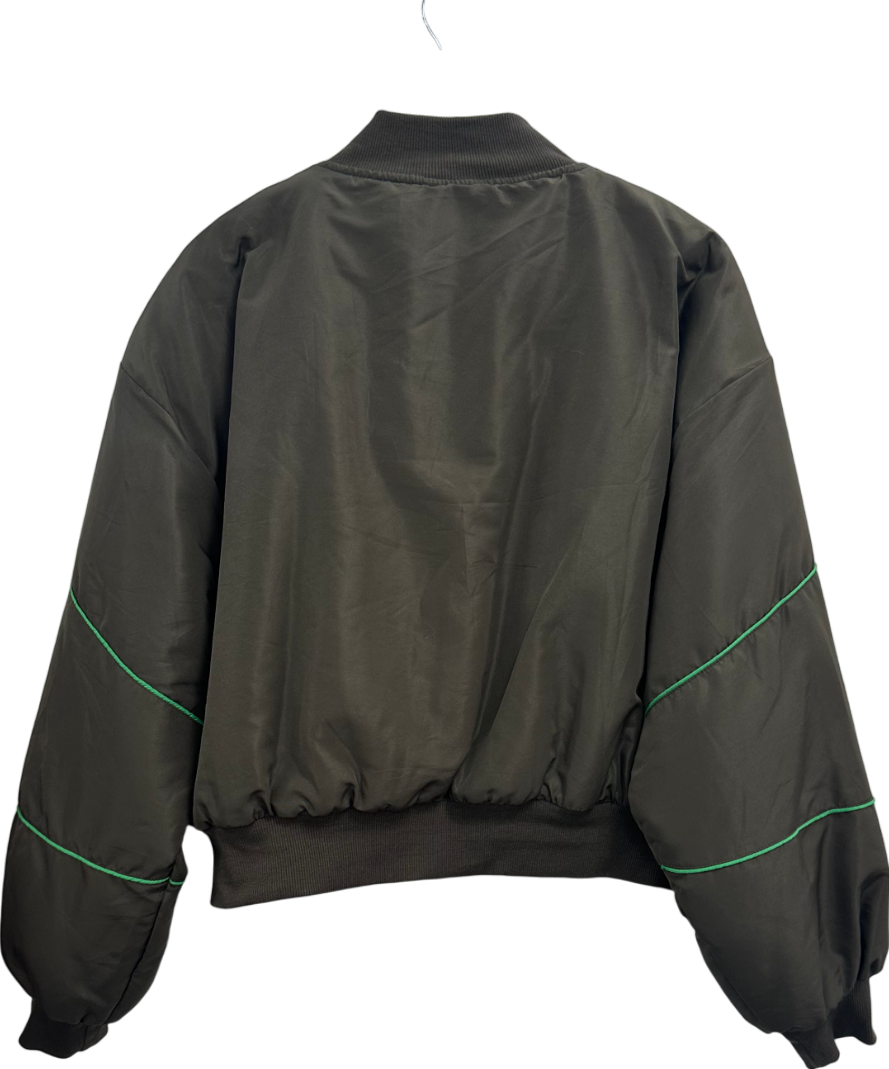 PrettyLittleThing Green Fitness Club Bomber Jacket UK 18