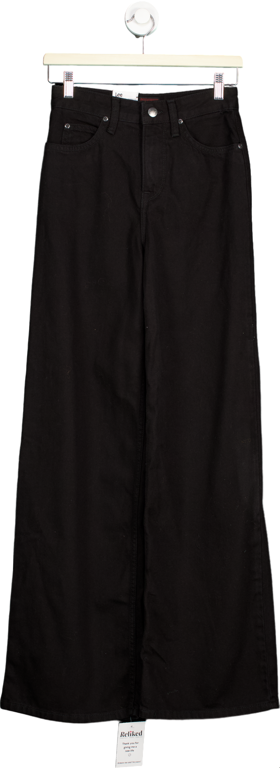 Lee Black Stella A Line Wide Leg Jeans W25 L33