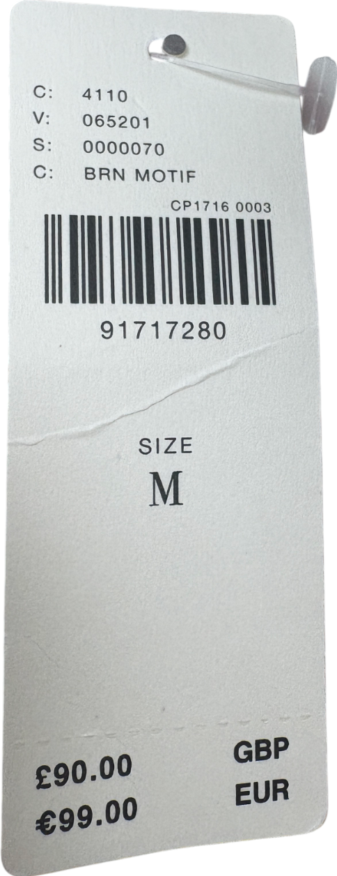 Anthropologie White V Neck Motif Top UK M