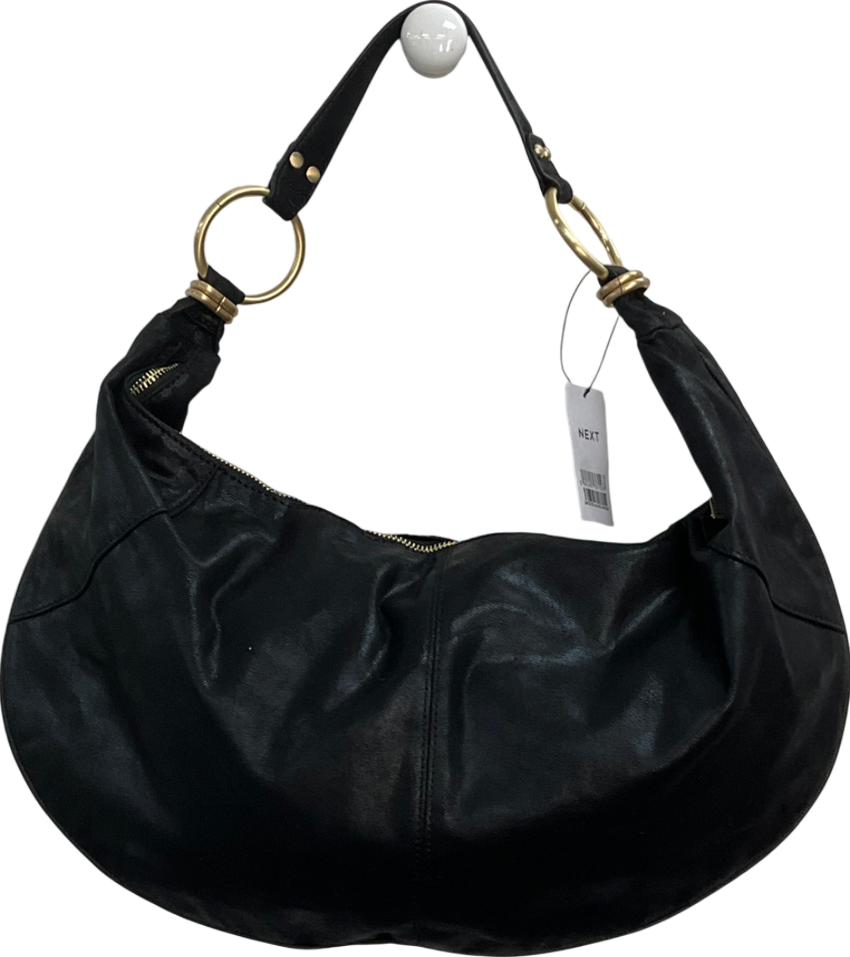 Next Black Large Ring Detail Shoulder Bag