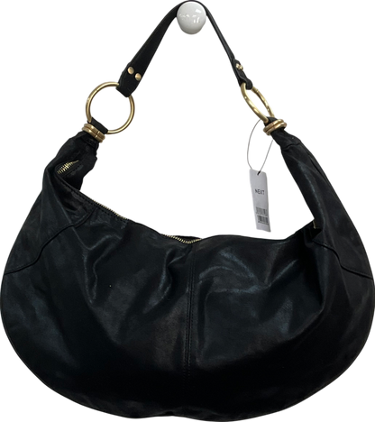 Next Black Large Ring Detail Shoulder Bag