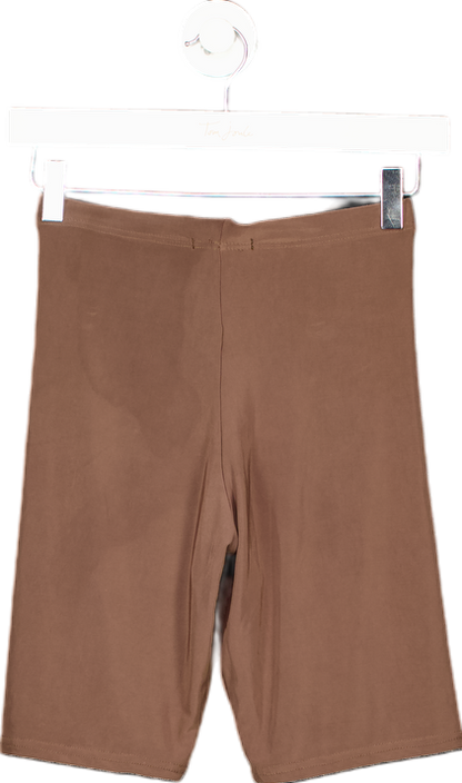 PrettyLittleThing Brown Cycling Shorts UK 4