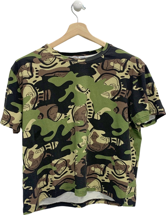 Patrick Church Green Camouflage T-shirt UK M