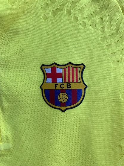 Nike Yellow FC Barcelona Women's Drill Top Small
