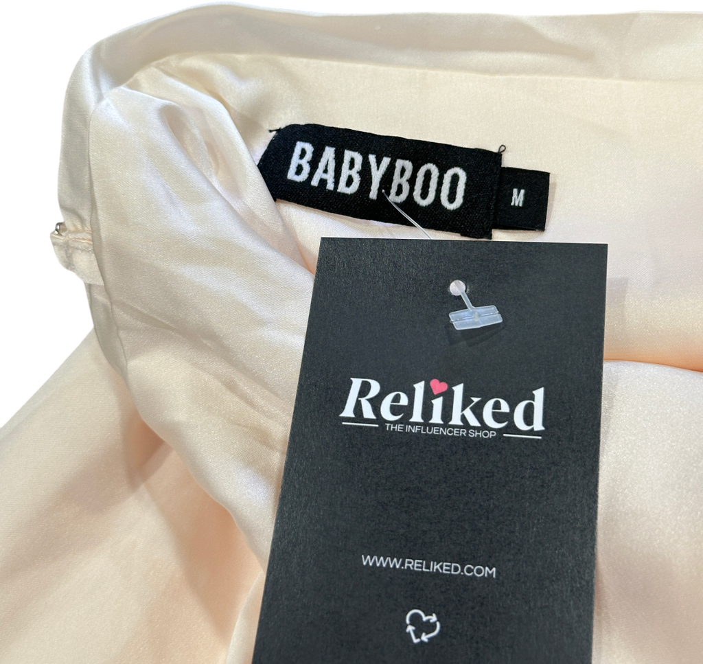 Babyboo Cream Ariel Maxi Dress UK M