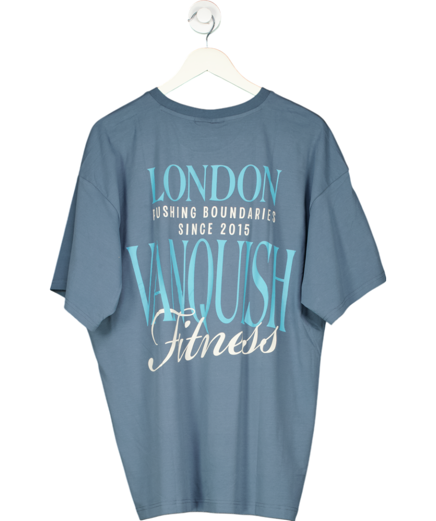 Vanquish Tsp Teal Blue Pushing Boundaries Oversized T Shirt UK M