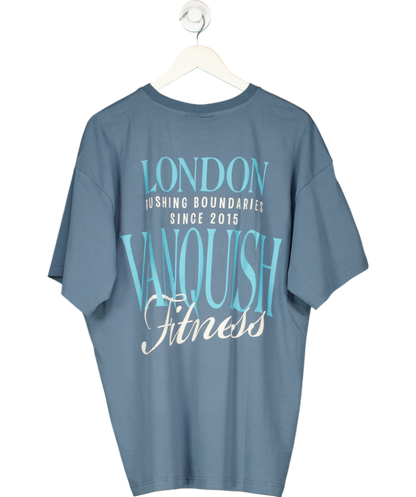 Vanquish Tsp Teal Blue Pushing Boundaries Oversized T Shirt UK M