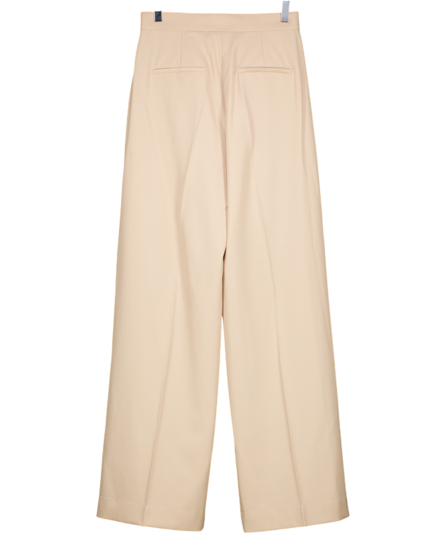 Max Mara Beige Wide Camel Trousers UK 8