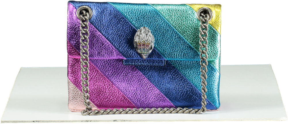 Kurt Geiger Multicoloured Metallic Rainbow Leather Kensington Bag