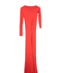 Karen Millen Red Petite Viscose Blend Twist Knot Knitted Maxi Dress UK XXS-XS