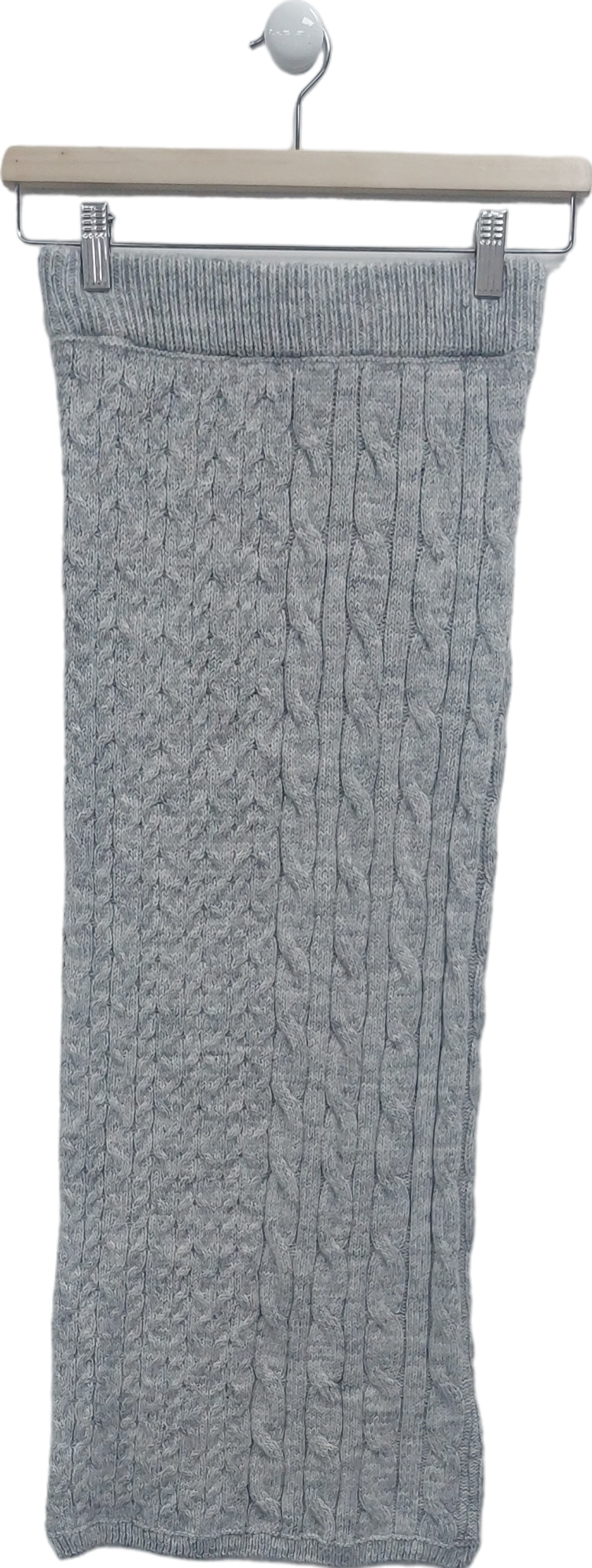 M&S Grey Cable Knit Skirt UK XS