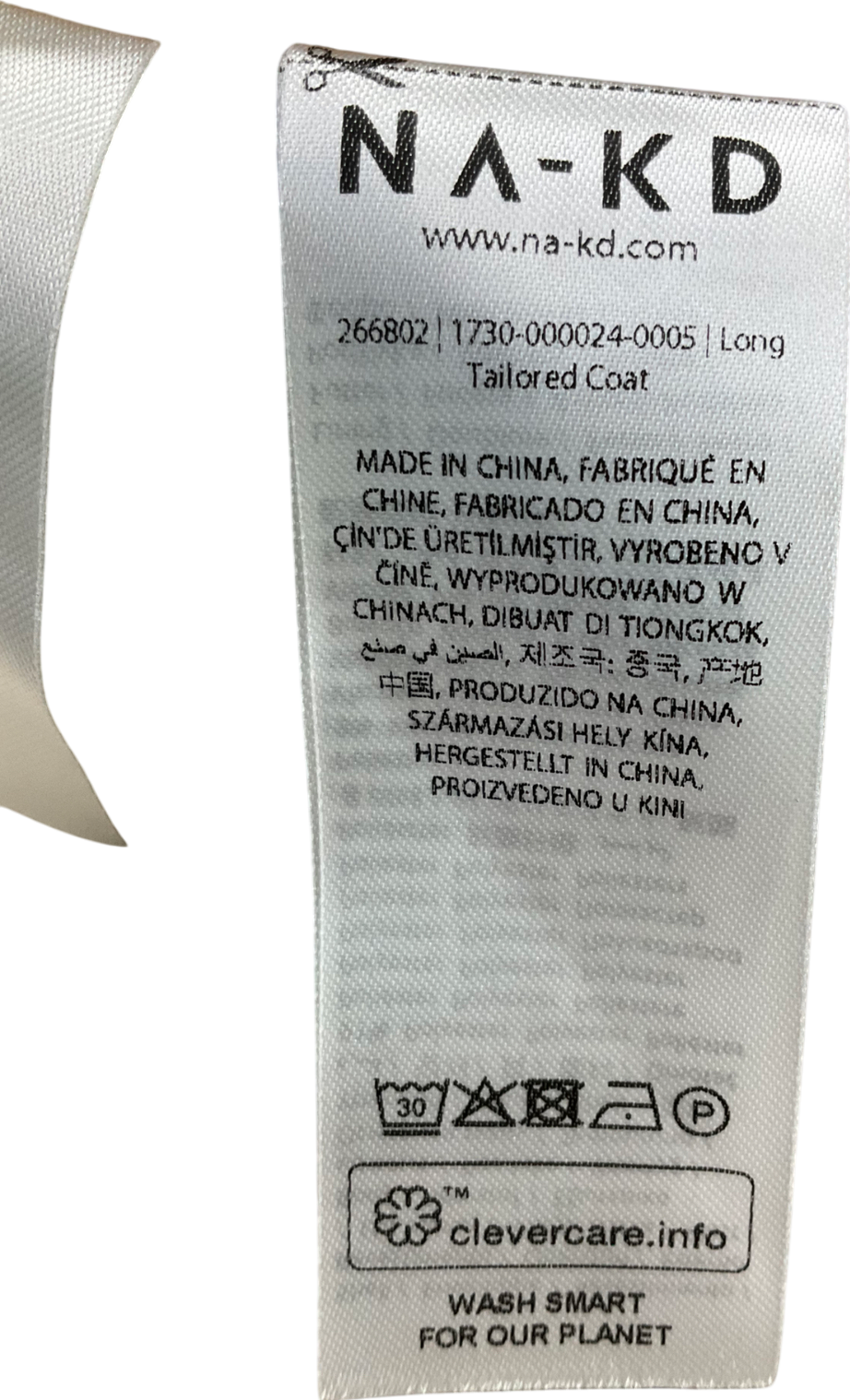 NA-KD Beige Single Breasted Coat UK 8