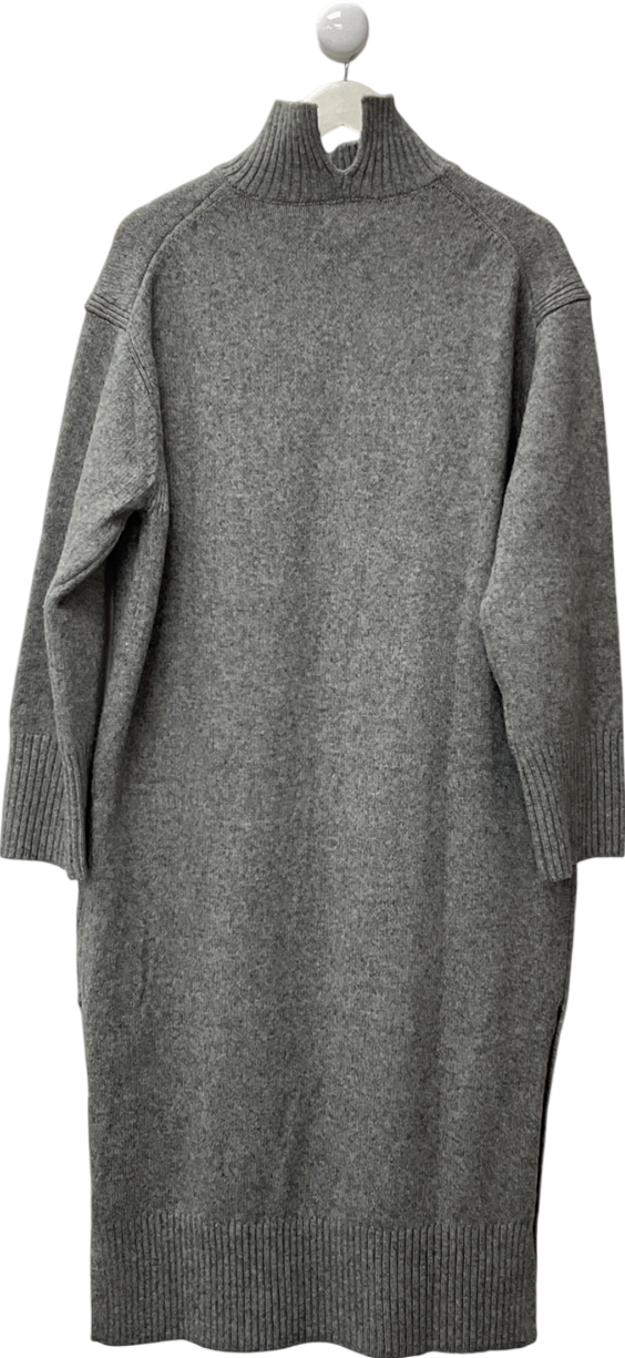 H&M Grey Knitted Turtleneck Dress UK M