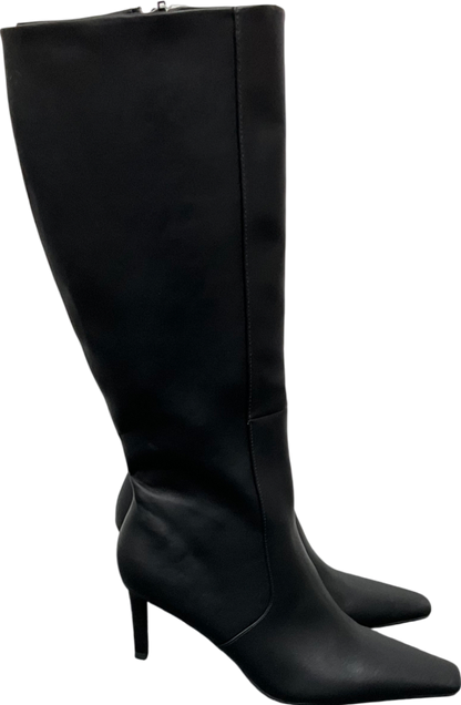 ASOS Black Canberra Heeled 90s Knee High Boots UK 7 EU 40 👠