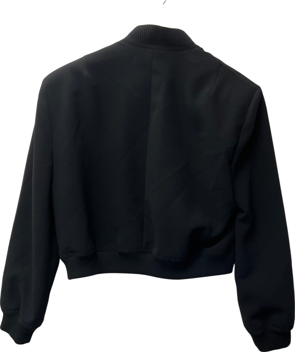 ZARA Black Bomber Jacket With Pockets UK M
