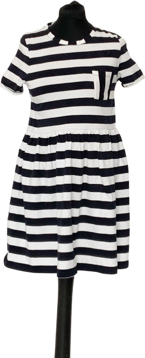Chinti And Parker White Striped Oranic Cotton Jersey Dress UK XS