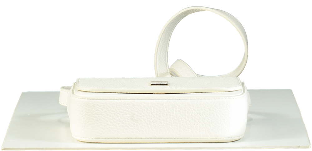 Marccain White Textured Leather Shoulder Bag