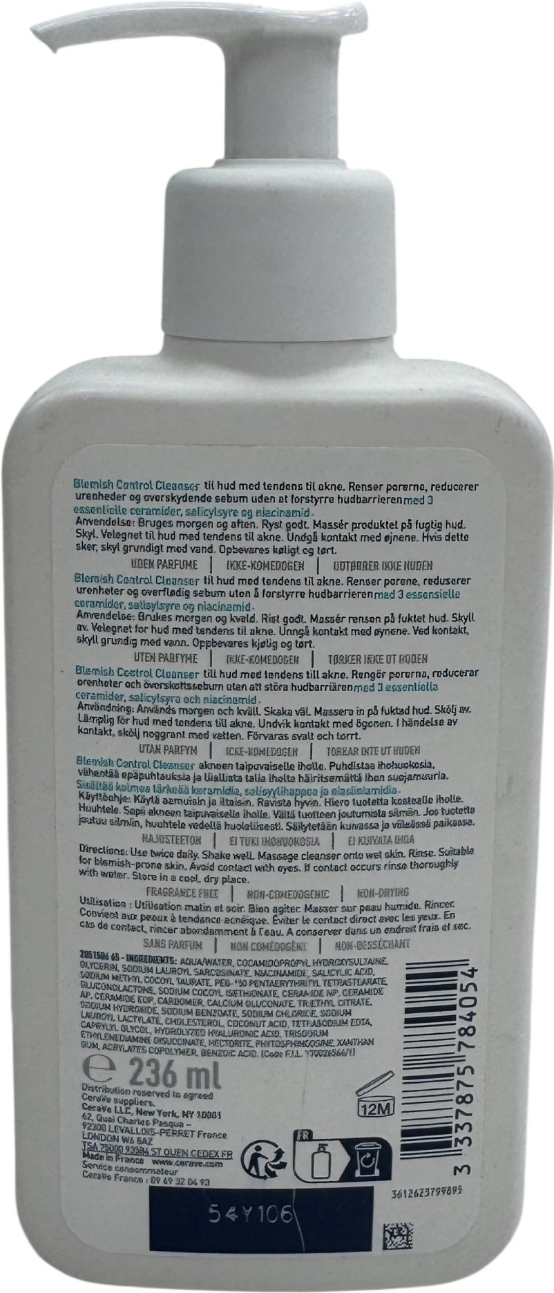 Cerave Blemish Control Face Cleanser 236ml