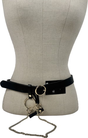 Topshop Black Chain Belt UK XS/S
