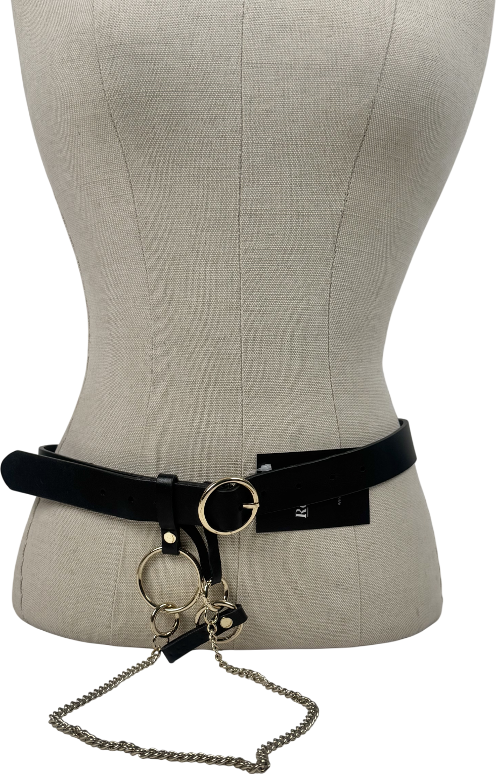 Topshop Black Chain Belt UK XS/S