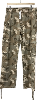 Naked Wardrobe Green Twill Cargo Trousers UK S