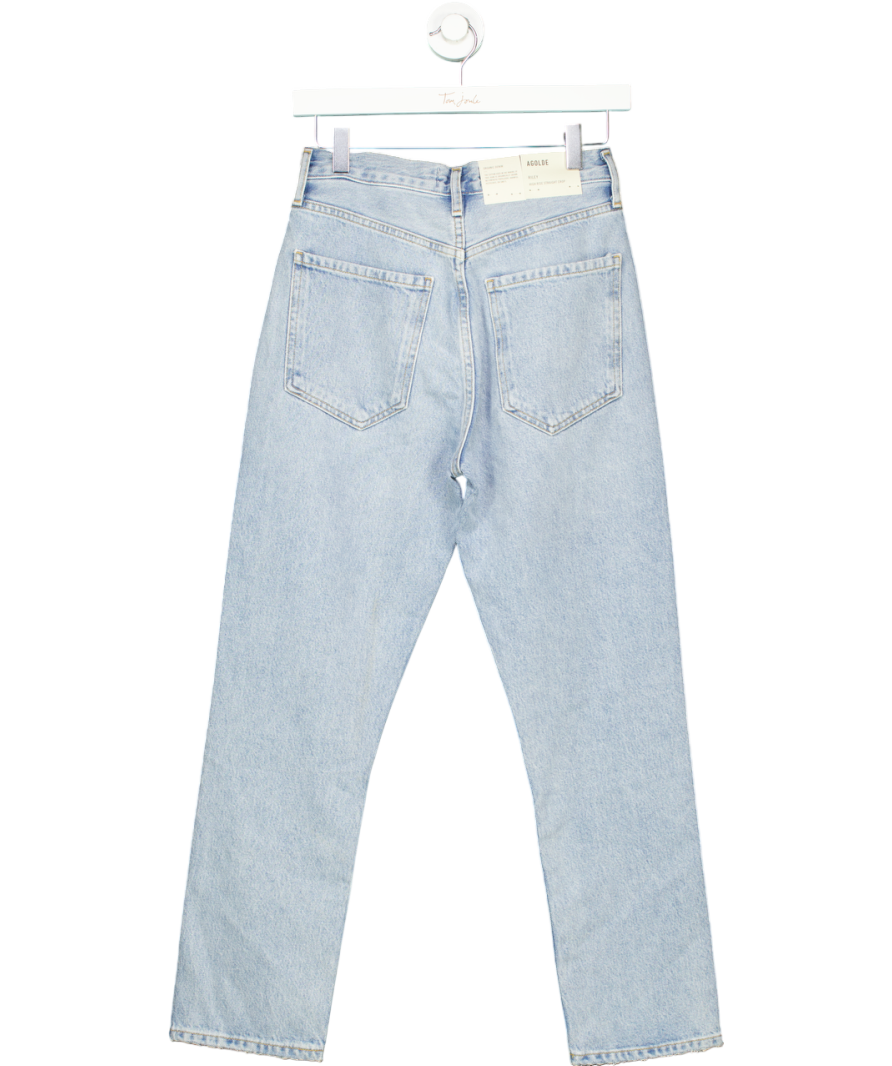 AGOLDE Blue Riley High-rise Straight Leg Crop Jeans W25