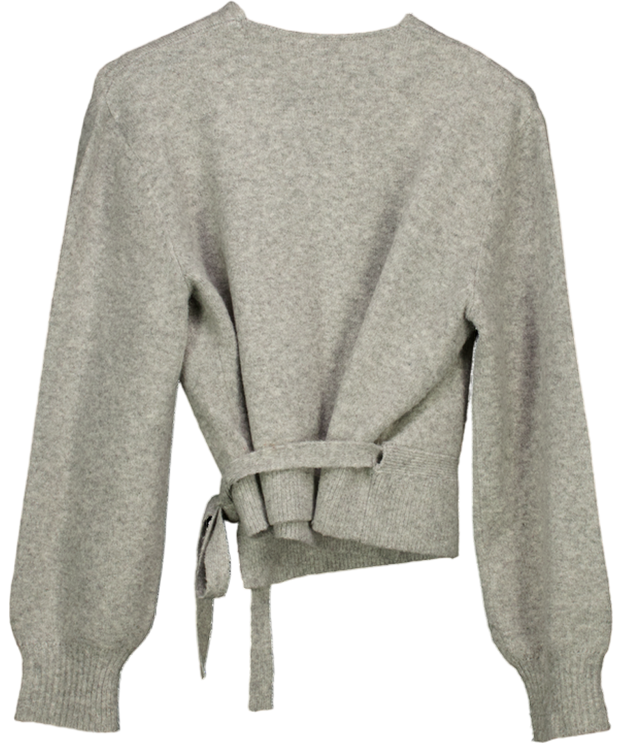 & Other Stories Grey Knitted Wrap Cardigan UK S