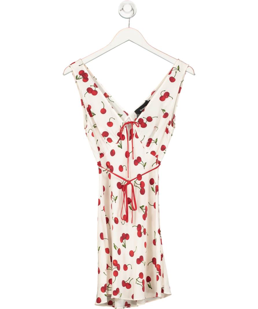 Réalisation Cream The Alexa In Toujours Chérie 100% Silk Mini Dress UK XS
