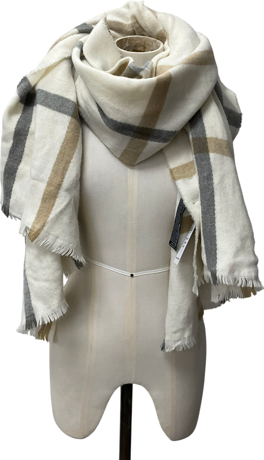 ZARA Cream Pattern Scarf One Size