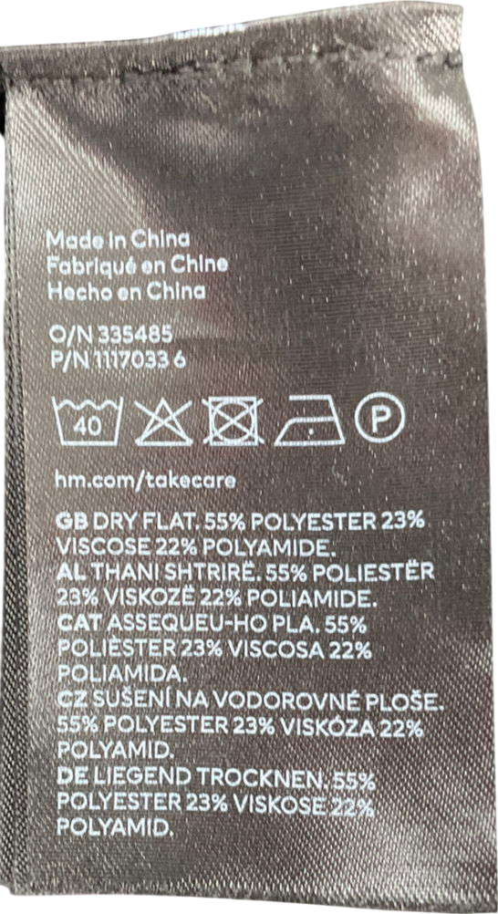 H&M Black Rib-knit Sweetheart-neck Top UK XS