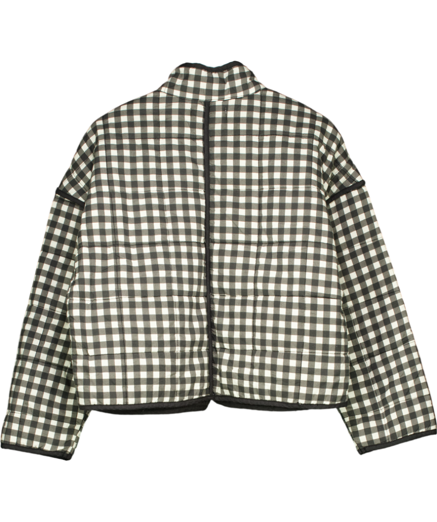 Free People Black Gingham Chloe Jacket UK XS