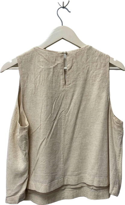 Abercrombie & Fitch Cream Sleeveless Top UK L