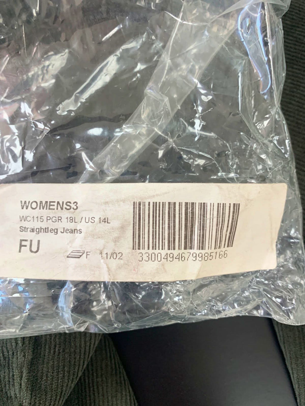 BODEN Olive Straight leg Corduroy Trousers UK 18L