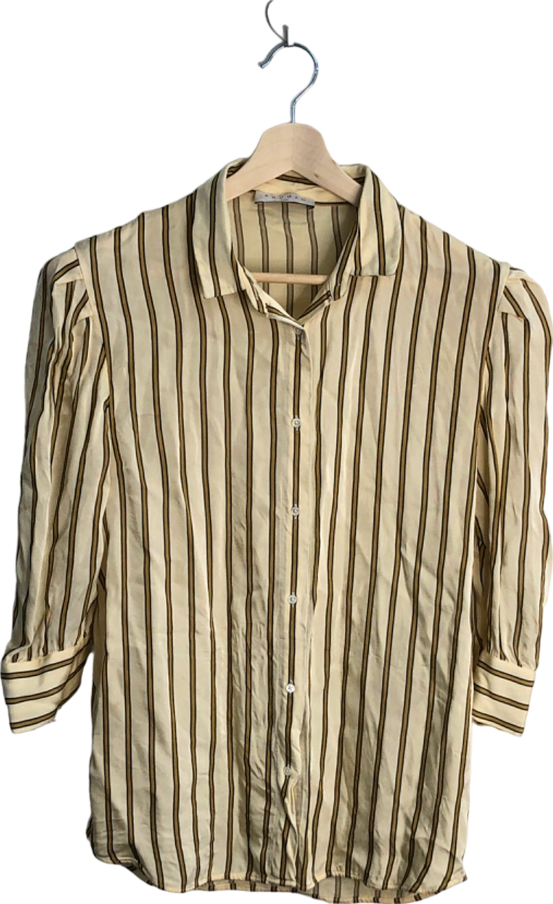 Sandro Beige Striped Shirt UK 12