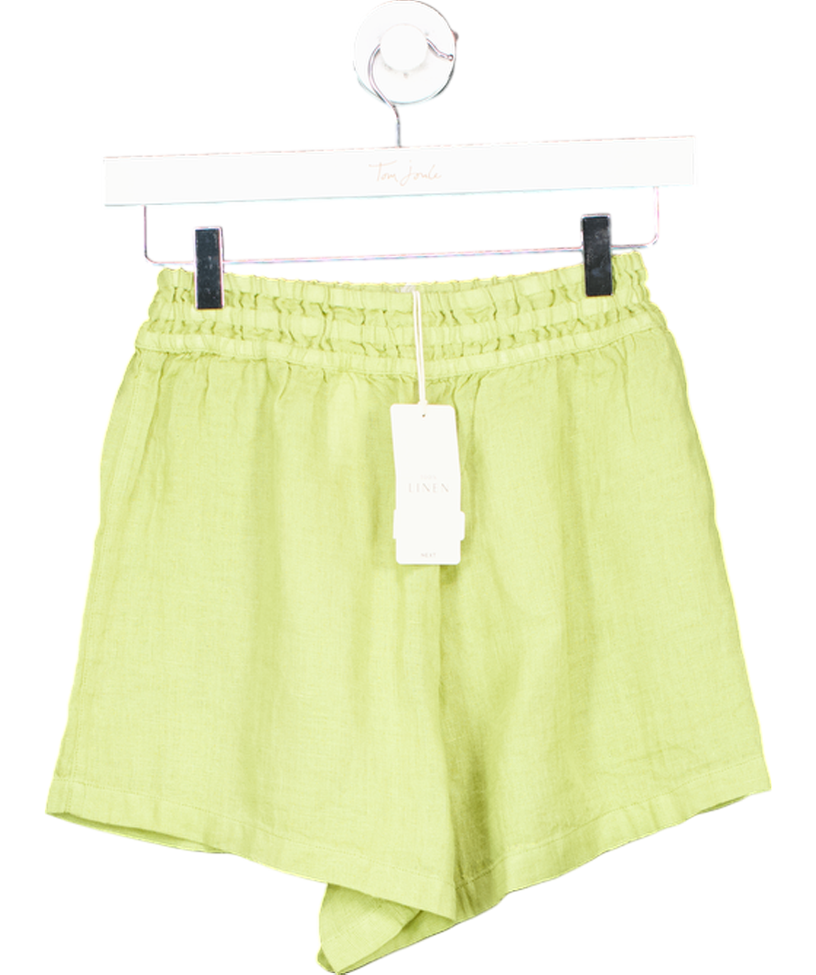 Next Green Linen Shorts UK 6