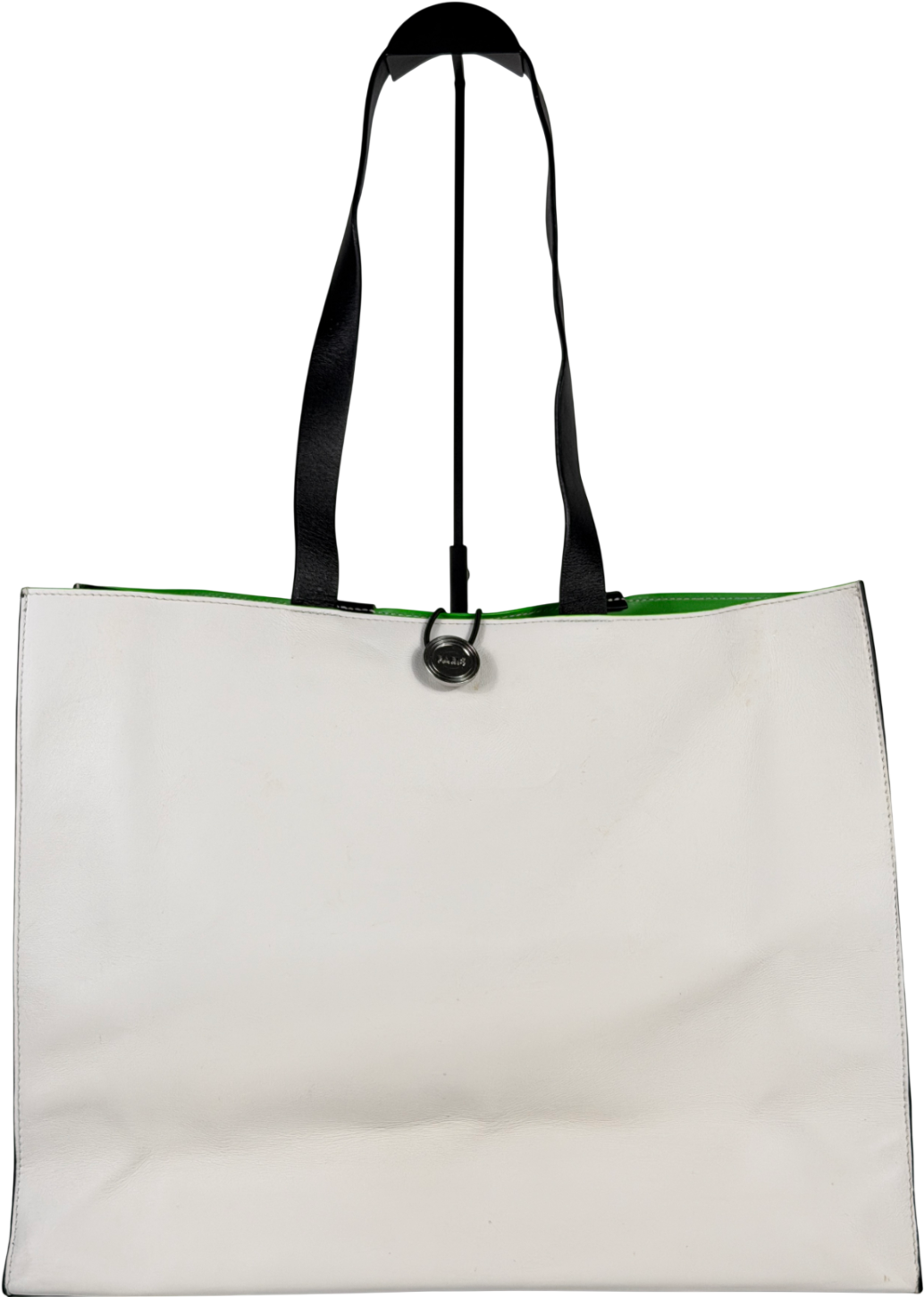Kenzo White X H&m Leather Tote Style Bag One Size