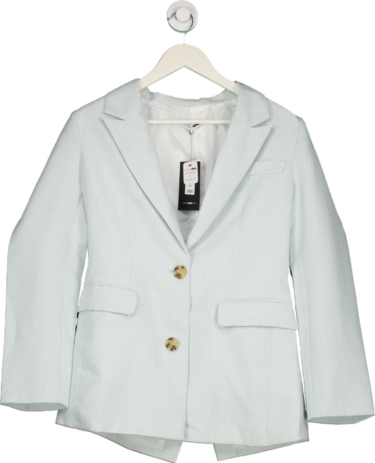 Fashion Nova Light Blue Genevieve Linen Blazer Pant Set UK S