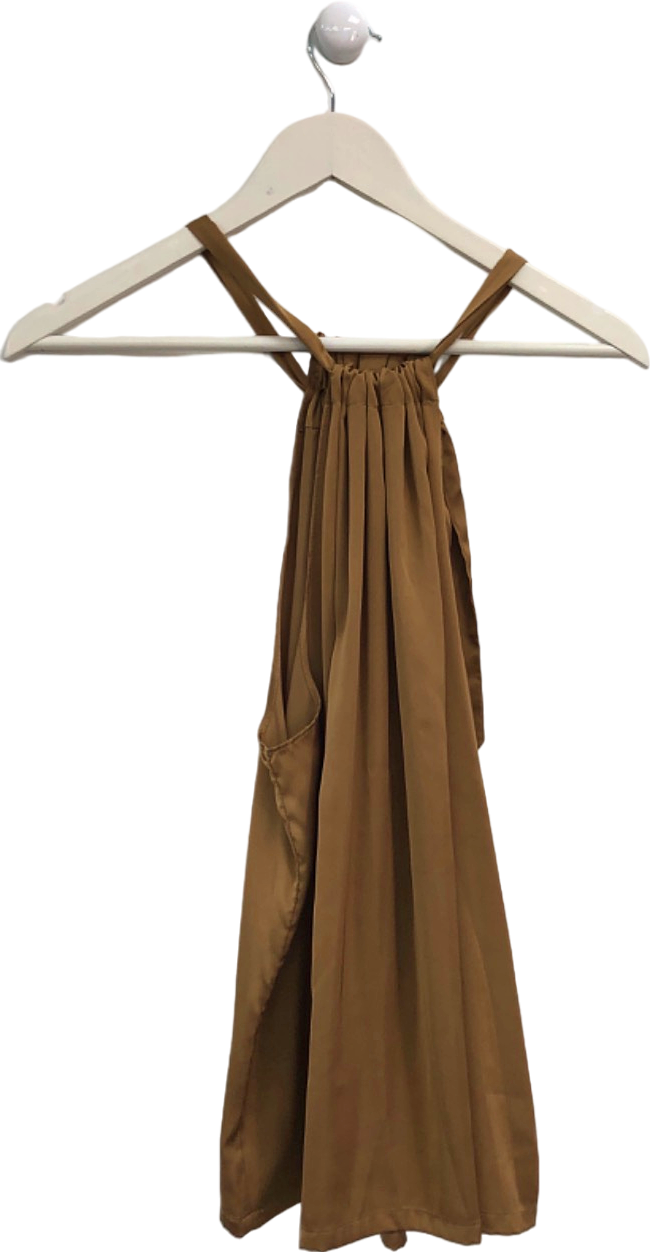 Choklate Brown Satin Dress One size