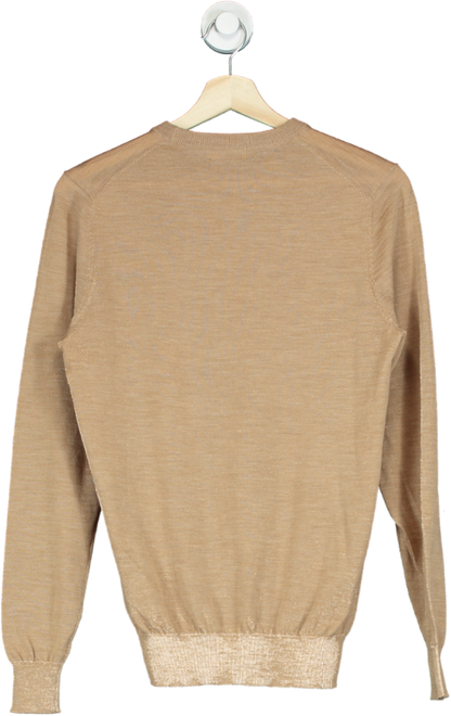 Suitsupply Camel Merino Wool Crew Neck XS