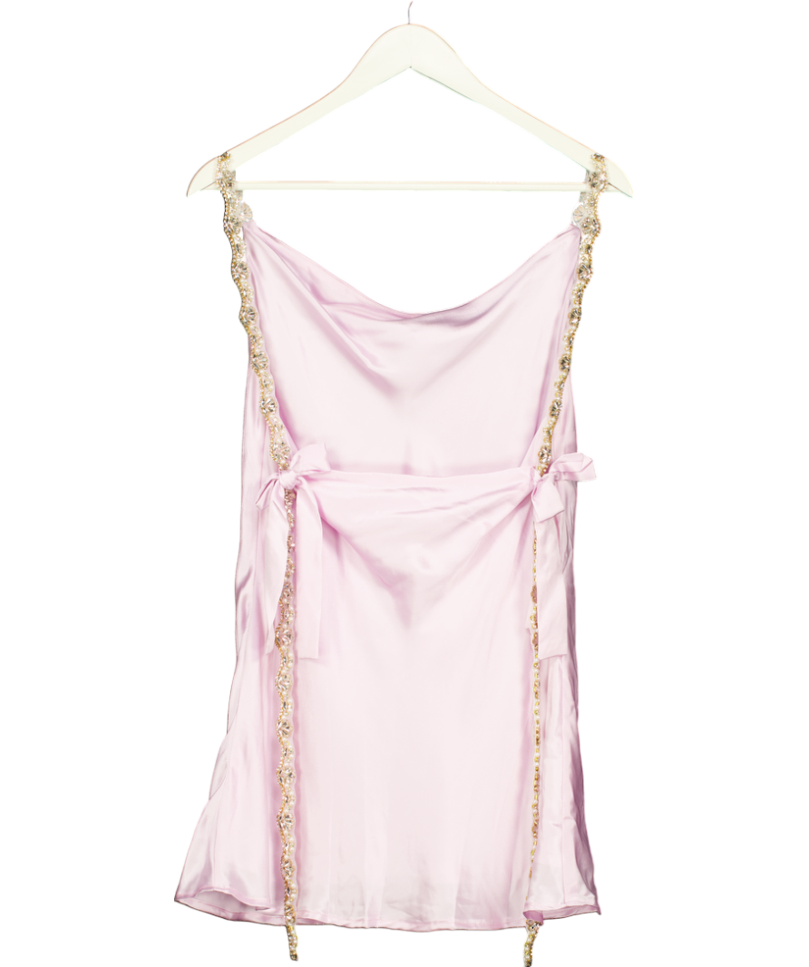 Sisters the Label Purple Sofia Silk Mini Dress One Size