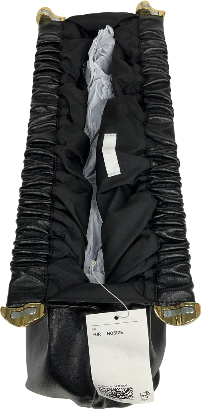 H&M Black Coated Clutch Bag